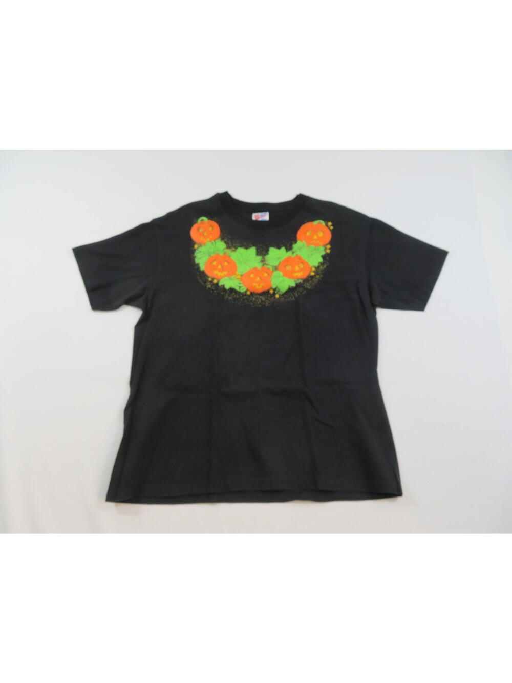 Pumkins Halloween Black T-shirt Sz L 1990s Jacko lantern gift
